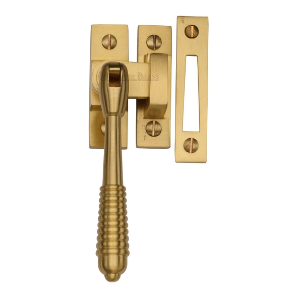 V894 MP/HP-SB  Satin Brass  Heritage Brass Reeded Casement Fastener